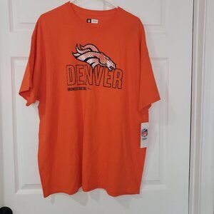Denver Broncos Men's NFL Team Apparel Short Sleeve Cotton T-Shirt Orange 2XL NWT